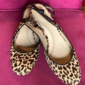 Cole Haan Grand Calfskin Leopard Print Slingbacks